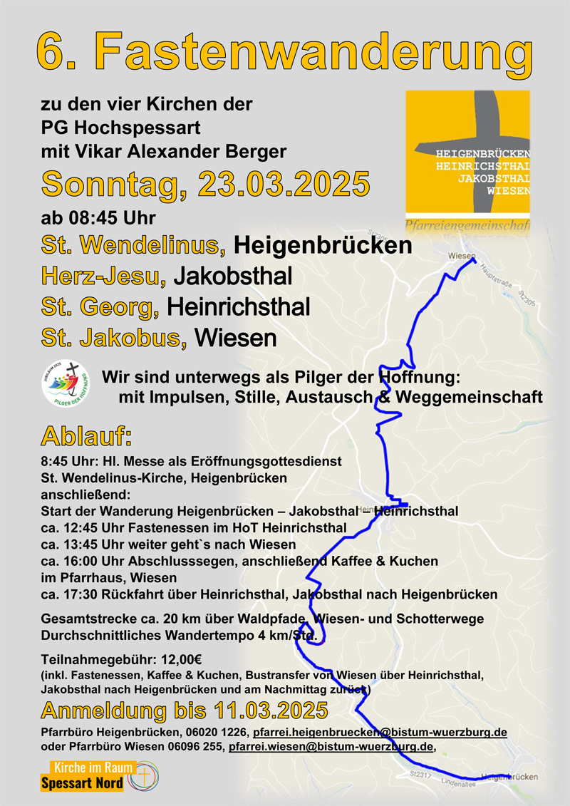 Plakat Fastenwanderung PGH 2025