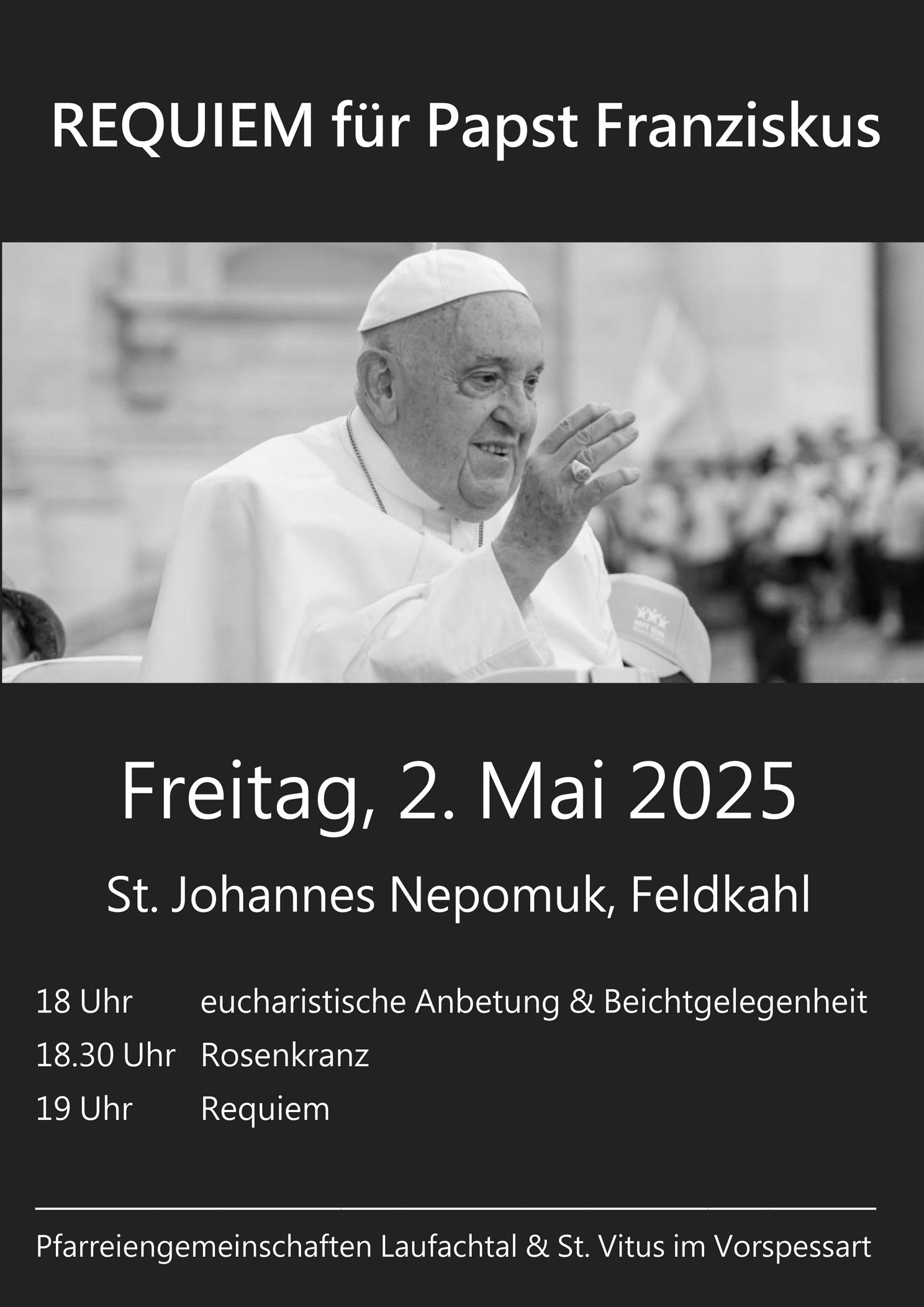 Plakat Requiem Papst Franziskus web