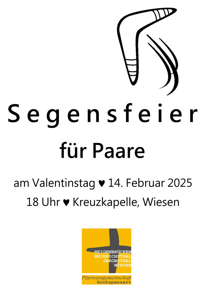 Plakat Segensfeier für Paare 2025