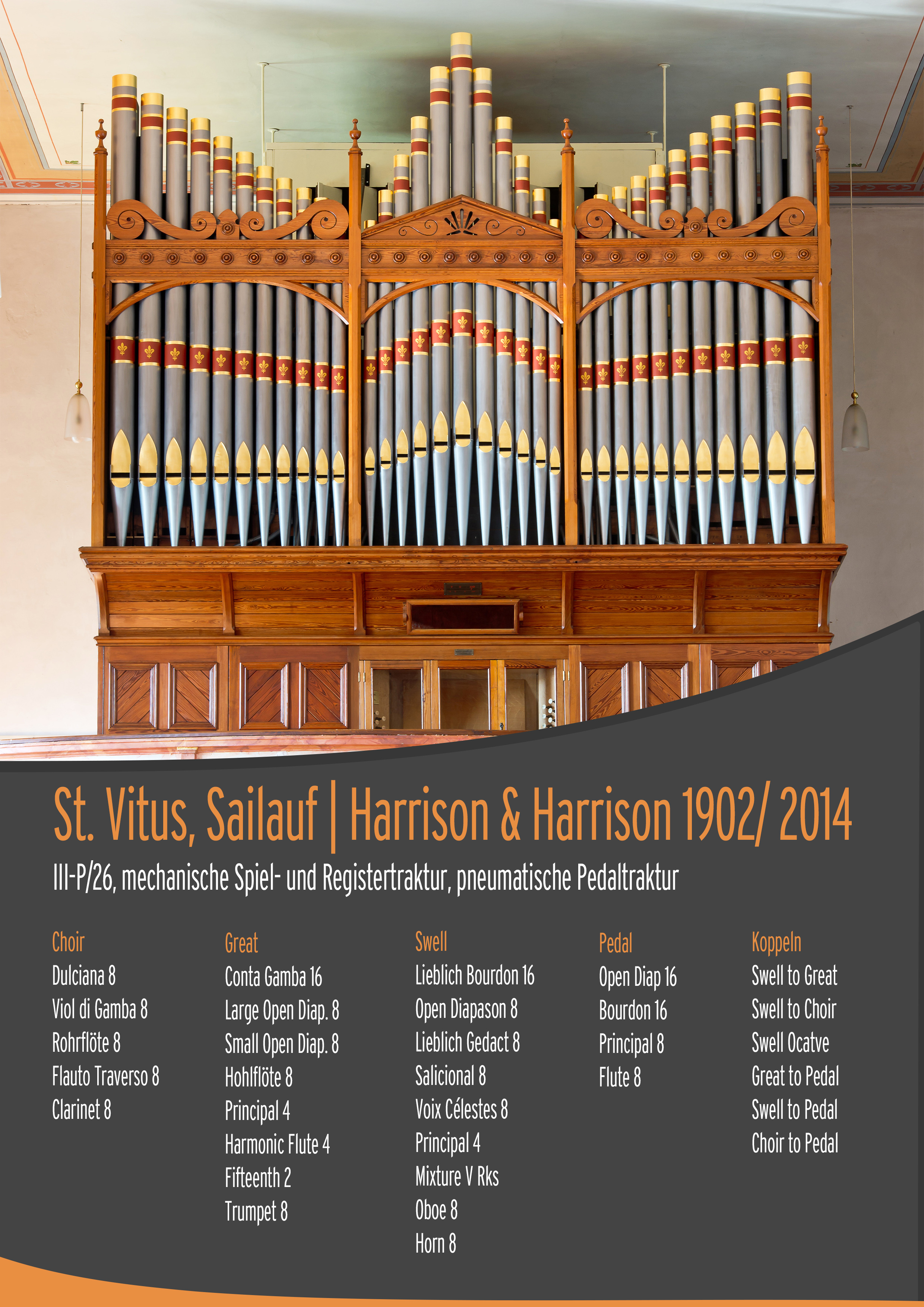 Steckbrief Harrison Harrison Orgel